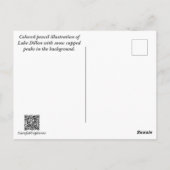 レイクディロンコロラドカラーペンシルイラストレーション ポストカード (裏面)