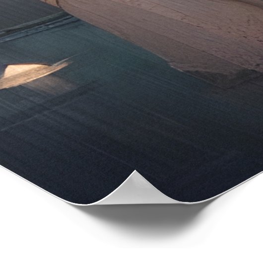 レイクデジタルアートの女性 ポスター (角)