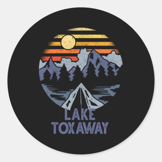 レイクトキサウェイノースカロライナ青い尾根の山C ラウンドシール (正面)