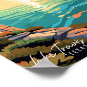 レイクトラヴィステキサス州トラベルアートヴィンテージイラストレーション ポスター (角)