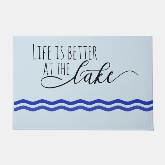 レイクドアマットバケーションで人生は良い ドアマット (正面)