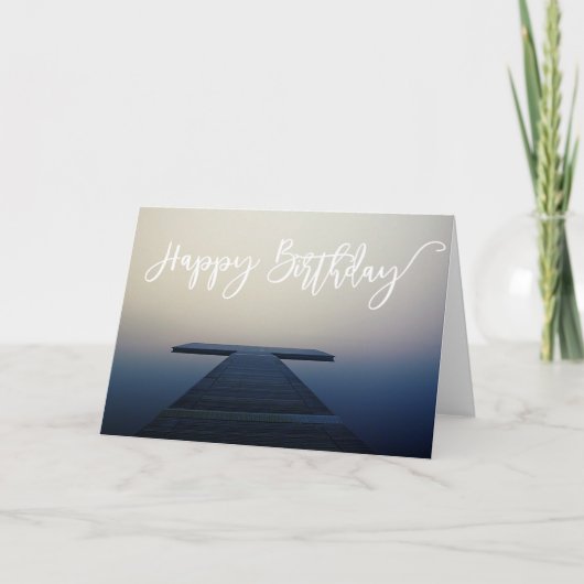 レイクドックボートの誕生日おめでとう カード (正面)