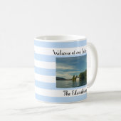 レイクハウスの家族名写真へようこそ コーヒーマグカップ (正面右)