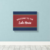 レイクハウスへようこそ キャンバスプリント (インサイチュ (ウッドフロア))