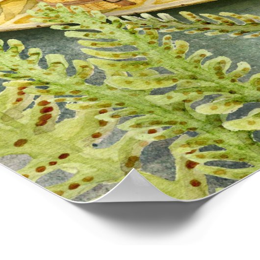 レイクハウスウェルカムパーソナライズされたファミリー名 ポスター (角)