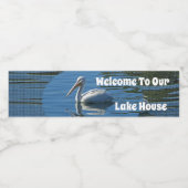 レイクハウスウェルカムペリカンワイルドバードホームゲスト ペットボトルラベル (シングルラベル)