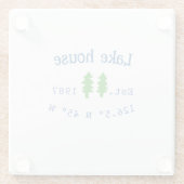 レイクハウスエッツ。年のカスタム座標追加n ガラスコースター (裏面)