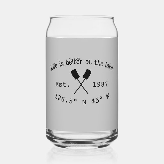 レイクハウスエッツ。年のカスタム座標追加n ガラス缶 (正面)