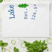 レイクハウスエッツ。年のカスタム座標追加n キッチンタオル (折り畳み)