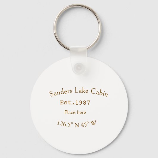 レイクハウスエッツ。年のカスタム座標追加n キーホルダー (正面)