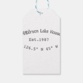 レイクハウスエッツ。年のカスタム座標追加n ギフトタグ (裏面)