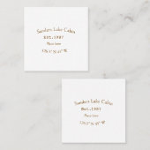 レイクハウスエッツ。年のカスタム座標追加n スクエア名刺 (正面/裏面)