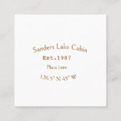 レイクハウスエッツ。年のカスタム座標追加n スクエア名刺 (裏面)