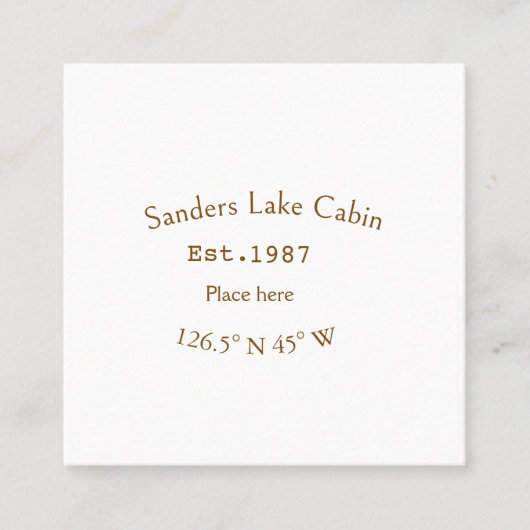 レイクハウスエッツ。年のカスタム座標追加n スクエア名刺 (正面)