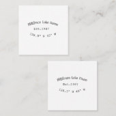 レイクハウスエッツ。年のカスタム座標追加n スクエア名刺 (正面/裏面)