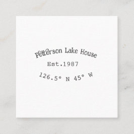 レイクハウスエッツ。年のカスタム座標追加n スクエア名刺