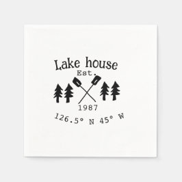 レイクハウスエッツ。年のカスタム座標追加n スタンダードカクテルナプキン