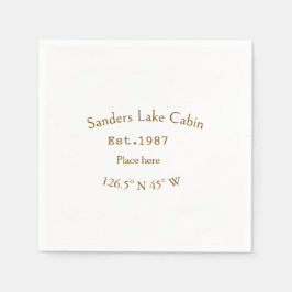 レイクハウスエッツ。年のカスタム座標追加n スタンダードカクテルナプキン