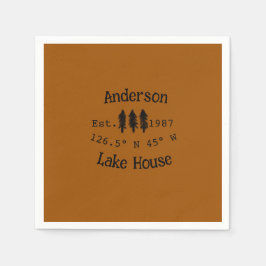 レイクハウスエッツ。年のカスタム座標追加n スタンダードカクテルナプキン