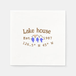 レイクハウスエッツ。年のカスタム座標追加n スタンダードカクテルナプキン