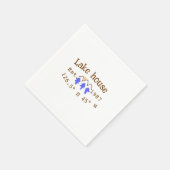 レイクハウスエッツ。年のカスタム座標追加n スタンダードカクテルナプキン (角)