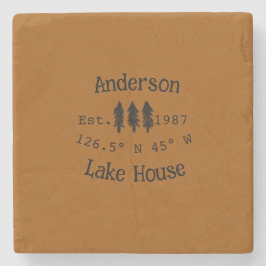 レイクハウスエッツ。年のカスタム座標追加n ストーンコースター (正面)