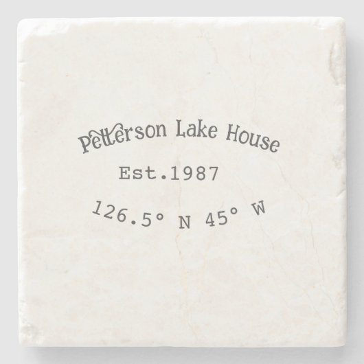 レイクハウスエッツ。年のカスタム座標追加n ストーンコースター (正面)