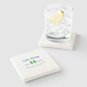 レイクハウスエッツ。年のカスタム座標追加n ストーンコースター (横)