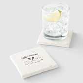 レイクハウスエッツ。年のカスタム座標追加n ストーンコースター (横)