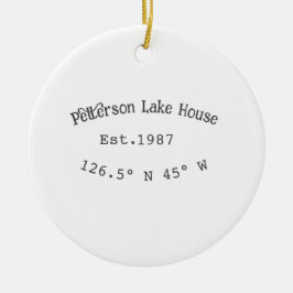 レイクハウスエッツ。年のカスタム座標追加n セラミックオーナメント