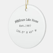 レイクハウスエッツ。年のカスタム座標追加n セラミックオーナメント (左)