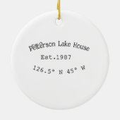 レイクハウスエッツ。年のカスタム座標追加n セラミックオーナメント (裏面)