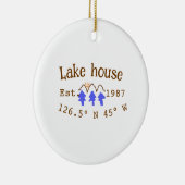 レイクハウスエッツ。年のカスタム座標追加n セラミックオーナメント (右)