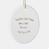レイクハウスエッツ。年のカスタム座標追加n セラミックオーナメント (右)