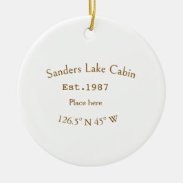 レイクハウスエッツ。年のカスタム座標追加n セラミックオーナメント