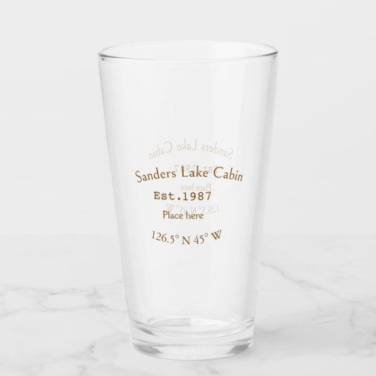 レイクハウスエッツ。年のカスタム座標追加n タンブラーグラス (正面)