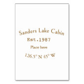 レイクハウスエッツ。年のカスタム座標追加n テーブルナンバー (裏面)