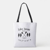 レイクハウスエッツ。年のカスタム座標追加n トートバッグ (裏面)
