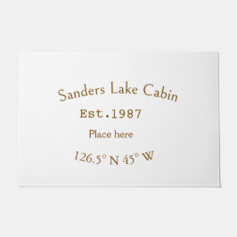 レイクハウスエッツ。年のカスタム座標追加n ドアマット