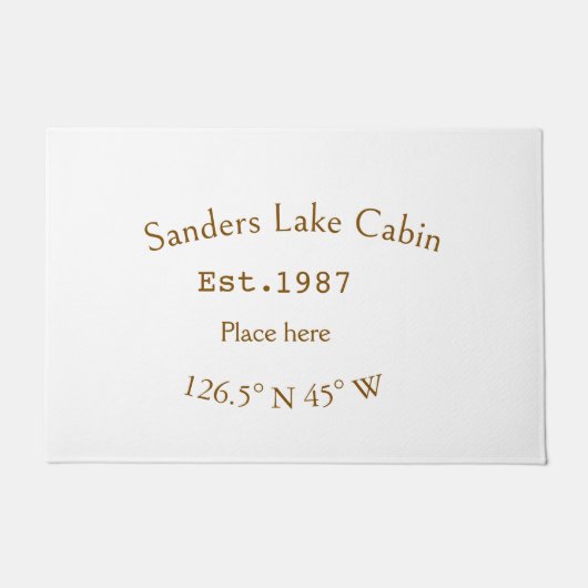 レイクハウスエッツ。年のカスタム座標追加n ドアマット (正面)