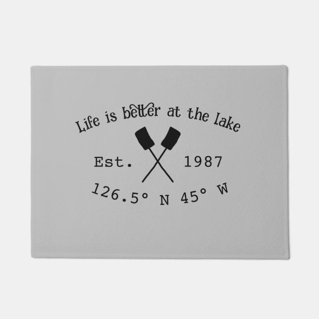 レイクハウスエッツ。年のカスタム座標追加n ドアマット (正面)