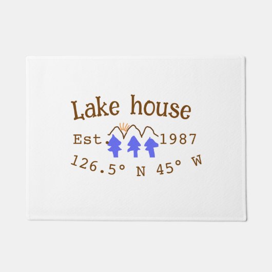 レイクハウスエッツ。年のカスタム座標追加n ドアマット (正面)