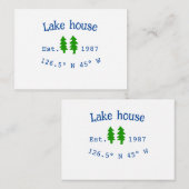 レイクハウスエッツ。年のカスタム座標追加n ノートカード (正面/裏面)