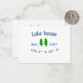 レイクハウスエッツ。年のカスタム座標追加n ノートカード (正面/裏面インサイチュ)