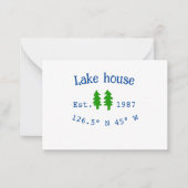 レイクハウスエッツ。年のカスタム座標追加n ノートカード (正面)