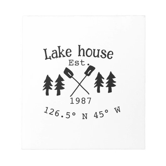 レイクハウスエッツ。年のカスタム座標追加n ノートパッド (正面)