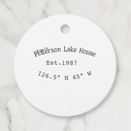 レイクハウスエッツ。年のカスタム座標追加n フェイバータグ (正面)