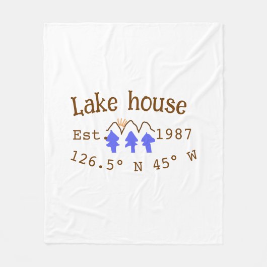 レイクハウスエッツ。年のカスタム座標追加n フリースブランケット (正面)