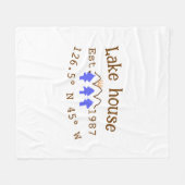 レイクハウスエッツ。年のカスタム座標追加n フリースブランケット (正面(横))