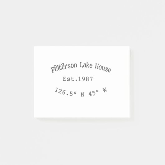 レイクハウスエッツ。年のカスタム座標追加n ポストイット (正面)